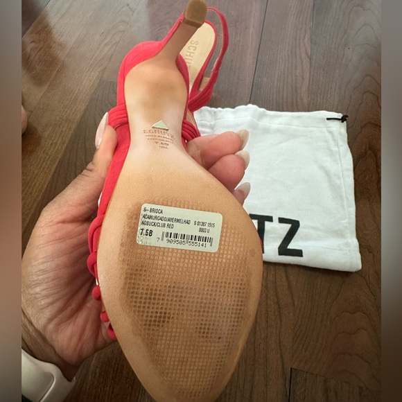 SCHUTZ Women's Brioca Strappy Sandals; color is Club Red, Size 7.5; NWOB - Picture 6 of 12